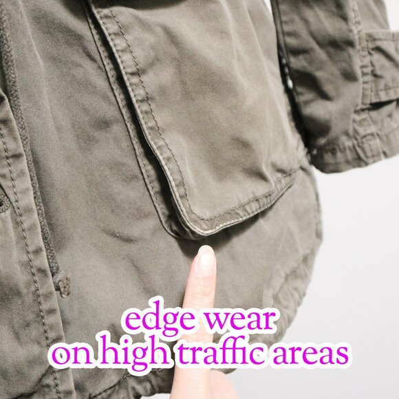 Olive Green Cotton Utility Cargo Anorak Jacket 🫒 TALULA Aritzia - Picture 9 of 13